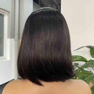 Wear And Go Short Bob Fringe Pixie Cut Lace Wig Human Hair Blunt Cut