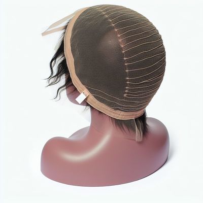 Handmade Human Hair Lace Wig with Elastic Band and OEM Service